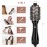 One Step Hair Dryer & Volumizing Hot Air Brush, Blow Dryer, Ceramic Straightener, Curler & Hot Comb 4 in 1 Salon Ionic Brush, Hair Styling Tools, Black