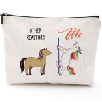 Blue Leaves Realtors Gifts for Women,Realtorss Fun Gifts, Realtors Bags for Women,Realtors Makeup Bag, Make Up Pouch,BRealtors Birthday Gifts