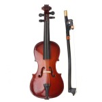 Hztyyier Instrument Ornament Wooden Miniature Cello Replica with Bow, Stand & Gift Box Mini Musical Instrument Miniature Dollhouse Model Home Decoration