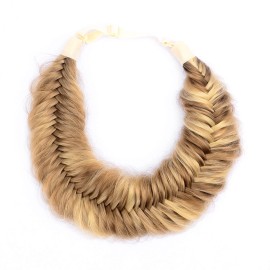 DIGUAN Wide Fishtail 2 Strands Synthetic Hair Braided Headband Classic Chunky Plaited Braids Elastic Stretch Hairpiece Women Girl Beauty accessory,59g (Highlighted) DIGUAN Wide Fishtail 2 Strands Synthetic Hair Braided Headband Classic Chunky Plaited Braids Elastic Stretch Hairpiece Women Girl Beauty accessory,59g (Highlighted)