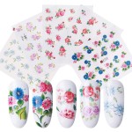 Nail Stickers, Ksndurn Nail Decals for Kids Girls Women - 50 Sheet Nail Art Accessories for Women, 1000 Pcs Flower Butterfly, Flower, Heart ect Nail Tattoos Decorations