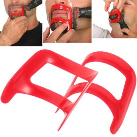 Healifty Goatee Shaving Template Shaping Edge Up Tool for Goatee Trimming Lineup Beard Grooming Kit for Men One Size Fits All Self Cut Guide Use Barber Supplies 2pcs