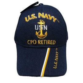 Trade Winds U.S. Navy CPO Retired USN Ball Cap Hat Embroidered 3D (Licensed) TOPW