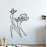 Makeyes Bambi Wall Deer Butterfly Vinyl Sticker Decals for Kids Bedroom Nursery Living Room Interior Decorations Designs Art Mural YMX55 (Black, 39X57CM)