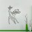 Makeyes Bambi Wall Deer Butterfly Vinyl Sticker Decals for Kids Bedroom Nursery Living Room Interior Decorations Designs Art Mural YMX55 (Black, 39X57CM)