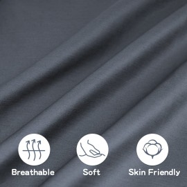 Organic Cotton Toddler Pillowcase 2 Pack, 14 x 20 Travel Pillow Case Cover for Babies, Kids, Boys and Girls, Soft and Breathable Small Pillow Cases with Envelope Closure, Dark Grey