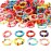 WILLBOND 200 Pcs Colorful Elastic Hair Ties Seamless Cotton Hairband Ropes Soft Small Ponytail Holders Fashion Stretchable No Crease Damage Hair Accessories for Baby Kids Girls Toddler, Mixed Colors