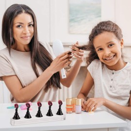 4-in-1 Acrylic Nail Display & Practice Stand - Magnetic Tip Holder in Gold, Silver, Black & White 4-in-1 Acrylic Nail Display & Practice Stand - Magnetic Tip Holder in Gold, Silver, Black & White