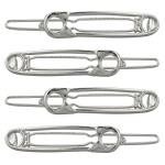 Lux Accessories Set of 4 Silver Tone Safety Clothing Pin Design Fashion Hair Pins
