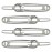 Lux Accessories Set of 4 Silver Tone Safety Clothing Pin Design Fashion Hair Pins