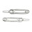 Lux Accessories Set of 4 Silver Tone Safety Clothing Pin Design Fashion Hair Pins