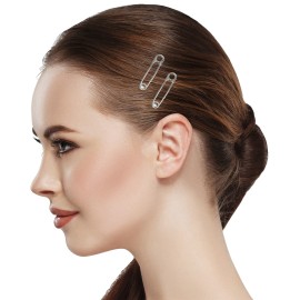 Lux Accessories Set of 4 Silver Tone Safety Clothing Pin Design Fashion Hair Pins Lux Accessories Set of 4 Silver Tone Safety Clothing Pin Design Fashion Hair Pins
