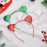LUX ACCESSORIES Christmas Glittery Red White Green Cat Ears Girls Set (3pc) Headbands