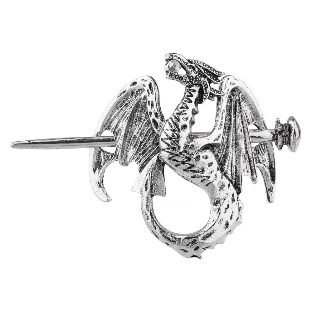 Lux Accessories Silver Tone Mystical Dragon Nailed Wings Fashionable Hair Accessories Lux Accessories Silver Tone Mystical Dragon Nailed Wings Fashionable Hair Accessories