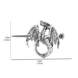 Lux Accessories Silver Tone Mystical Dragon Nailed Wings Fashionable Hair Accessories Lux Accessories Silver Tone Mystical Dragon Nailed Wings Fashionable Hair Accessories