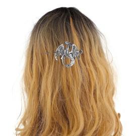 Lux Accessories Silver Tone Mystical Dragon Nailed Wings Fashionable Hair Accessories Lux Accessories Silver Tone Mystical Dragon Nailed Wings Fashionable Hair Accessories