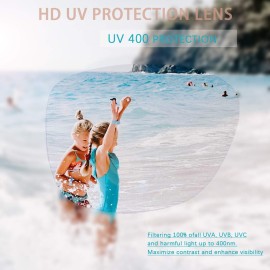 MAXJULI Baby Infant Sunglasses Safe, Soft, With Adjustable Strap 0-24 Months BPA Free (Purple/Red+Pink/Colorful