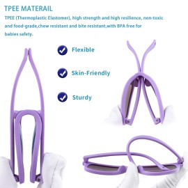 MAXJULI Baby Infant Sunglasses Safe, Soft, With Adjustable Strap 0-24 Months BPA Free (Purple/Red+Pink/Colorful