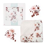 lulujo Baby Silky Soft Breathable Muslin Baby Quilt & Toddler Blanket, 47 X 47, Eucalyptus