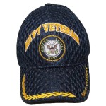 Trade Winds US Navy Veteran Blue Ball Cap Baseball Cap (Licensed) Mesh Textured CAP592A Hat