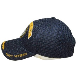 Trade Winds US Navy Veteran Blue Ball Cap Baseball Cap (Licensed) Mesh Textured CAP592A Hat