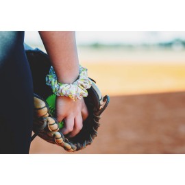 Softball Volleyball Hair Scrunchies for Girl Team Gift by Daisy Lane - Set of 6 (Softball)