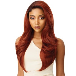 Outre Premium Swiss Lace Front Wig Melted Hairline CATALINA Ear-to-Ear Soft Lace Pre-attached Elastic band (DRFF2/BRNSU)