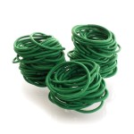 My Lello Small Emerald Green Hair Elastics Ponytail Holders No Damage No Metal - 100 Pack