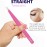 Sivote Eyelash Tweezers, 2-Pack, Hand Calibrated Straight and Curved Tips, Stainless Steel Lash Tweezers for Eyelash Extensions, Pink