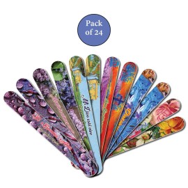 Christian Emery Board - Faith Hope Love (24-Pack) - Bible Verses 150/150 Grit Colorful Nail File Spa Party Favors - Stocking Stuffers Gift for Girls Women Ministry Kids Mom Girlfriend Church Supplies