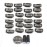50 Pieces Hair Extensions Clips Stainless Steel Snap Clip for Wigs 9-teeth 32mm, 2pcs Weaving Thread, 30pcs Sewing Needles (Black)