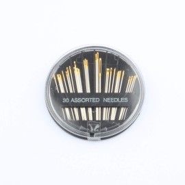 50 Pieces Hair Extensions Clips Stainless Steel Snap Clip for Wigs 9-teeth 32mm, 2pcs Weaving Thread, 30pcs Sewing Needles (Black)