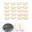 50pcs Wig Clips Stainless Steel Snap Clips for Hair Extensions DIY Wig Combs Toupee Clips 9-teeth 32mm 1.2g/pc, 2pcs Weaving Thread, 1set/30pcs Needles (Beige)