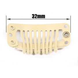50pcs Wig Clips Stainless Steel Snap Clips for Hair Extensions DIY Wig Combs Toupee Clips 9-teeth 32mm 1.2g/pc, 2pcs Weaving Thread, 1set/30pcs Needles (Beige) 50pcs Wig Clips Stainless Steel Snap Clips for Hair Extensions DIY Wig Combs Toupee Clips 9-teeth 32mm 1.2g/pc, 2pcs Weaving Thread, 1set/30pcs Needles (Beige)
