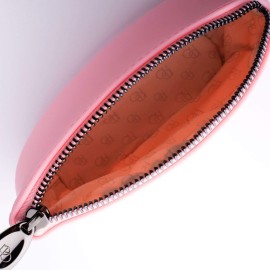 Cosmetic Bag by Pudinbag | Small Makeup Bag for Women | Cosmetic Makeup Pouch for Purse | Silicone Waterproof Vegan | Pink