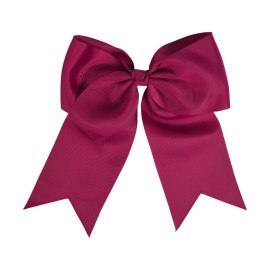 Motique Accessories Jumbo Bow Clip with Tails for Women and Girls -Burgundy