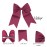 Motique Accessories Jumbo Bow Clip with Tails for Women and Girls -Burgundy