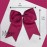 Motique Accessories Jumbo Bow Clip with Tails for Women and Girls -Burgundy