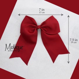 Motique Accessories Jumbo Bow Clip with Tails for Women and Girls -Burgundy Motique Accessories Jumbo Bow Clip with Tails for Women and Girls -Burgundy