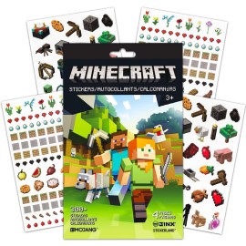 Minecraft Laptop Stickers Ultimate Set - Bundle Includes 10 Premium Minecraft Decals for Room Decor, Car, MacBook, Phone and 300 Minecraft Stickers