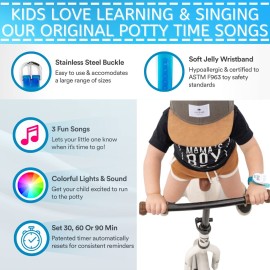 Potty Watch for Kids Potty Training - Potty Training Watch with 3 Fun Flashing Lights and Music - Water-Resistant Watch - Potty Watch Remind Kids Every 30, 60 or 90 Minutes - Blue