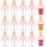RONRONS Lip Gloss Tubes, 15 Pieces Pink Ice-cream Shaped Empty Lip Gloss Containers Cute Mini Lipgloss Tubes with Wand for DIY Cosmetic Sample Bottles, 8ml
