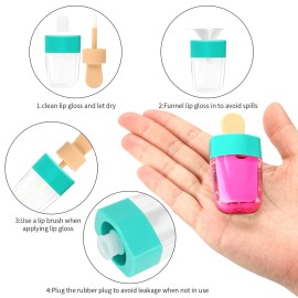 RONRONS Lip Gloss Tubes, 15 Pieces Pink Ice-cream Shaped Empty Lip Gloss Containers Cute Mini Lipgloss Tubes with Wand for DIY Cosmetic Sample Bottles, 8ml RONRONS Lip Gloss Tubes, 15 Pieces Pink Ice-cream Shaped Empty Lip Gloss Containers Cute Mini Lipgloss Tubes with Wand for DIY Cosmetic Sample Bottles, 8ml