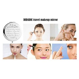 Granddaughter Gifts from Grandma and Grandpa, To My Granddaughter Makeup Mirror for Birthday Graduation Christmas