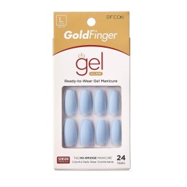 Gold Finger Full Cover Nails Gel Manicure Nails Long Length Gold Finger Full Cover Nails Gel Manicure Nails Long Length