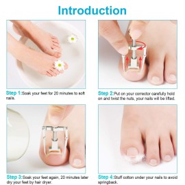 2 Pieces Ingrown Toenail Lifter Ingrown Toenail Tool Toe Clamp Stainless Steel Foot Care Tool for Paronychia (Silver) 2 Pieces Ingrown Toenail Lifter Ingrown Toenail Tool Toe Clamp Stainless Steel Foot Care Tool for Paronychia (Silver)