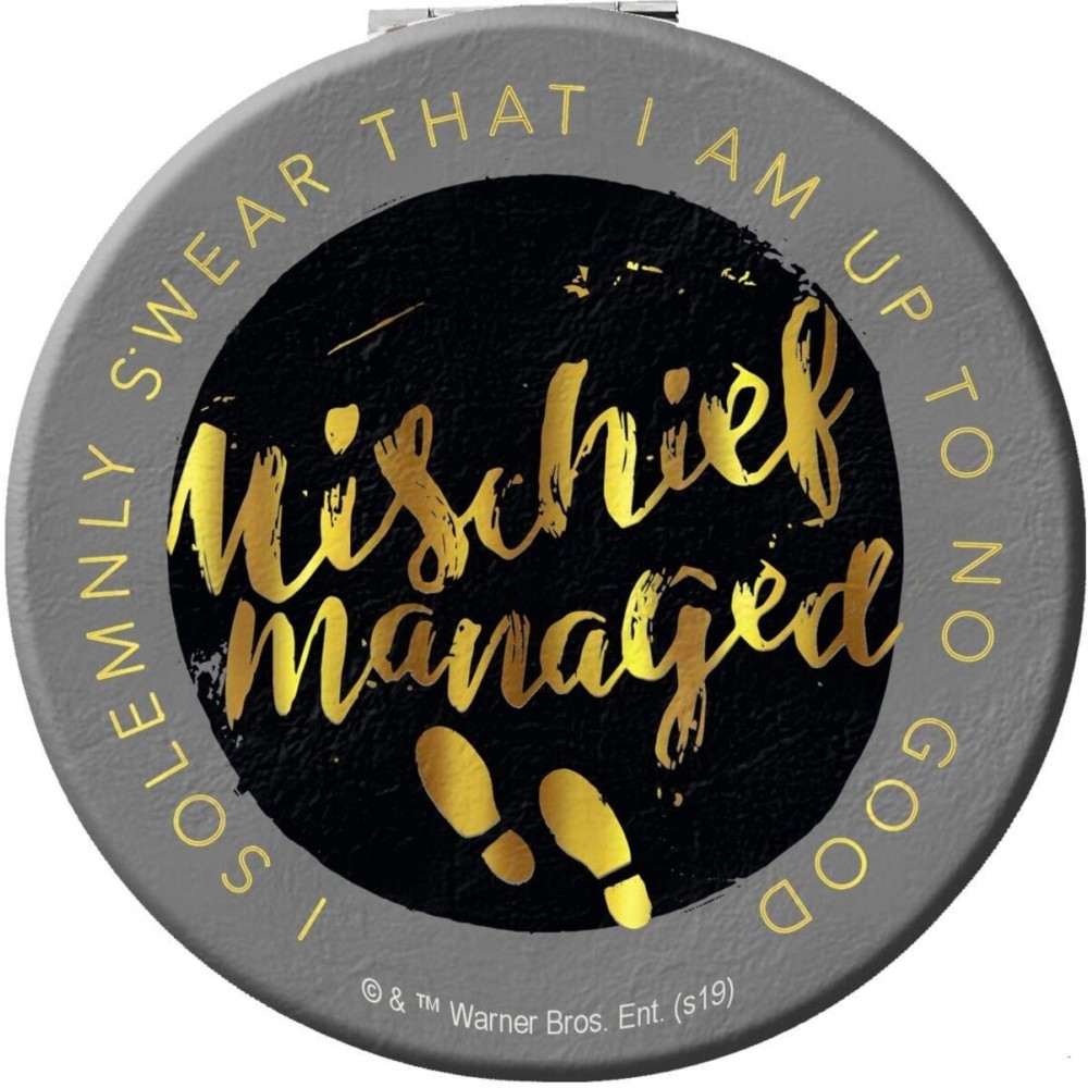 Spoontiques Mischief Managed Compact Mirror, Multicolored