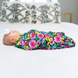 Tiny Twinkle Kaffle Swaddle Blanket - Painted Peony Painted Peony 47x47 inch