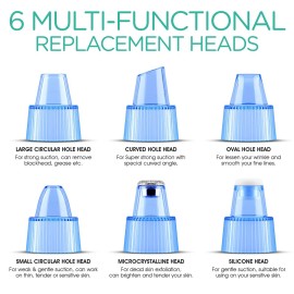 VOYOR Blackhead Remover Pore Vacuum - Electric Face Vacuum Pore Cleaner Acne White Heads Removal with Suction Heads (BR510)