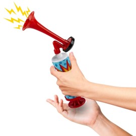 ArtCreativity Mini Air Horn Pump Noise Makers, 10-Inch Airhorn Noisemakers for Sporting Events, Set of 3 Blow Horns for Safety, Celebrations, Birthday Party Favors and Goodie Bag Stuffers for Kids